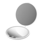 LED Lighted Travel Makeup Mirror Compact Portable And Folding