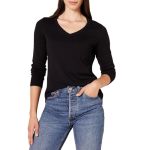 Amazon Essentials Women's Plus-size Plus Size Lightweight V-neck Sweater Sweater -black 4X