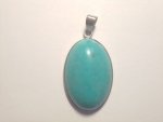 Howlite Light Blue Small Oval Pendant F53