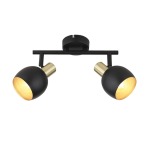 Landon Double Metal Spotlight Black