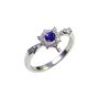 Niche Design Sapphire Ring Angel Wing Ring Elegant And Versatile Jewelry.