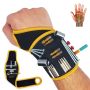 Binyatools Magnetic Wristband For Tools Valentine's Day Gift For Him Magnet Screw Holder Wrist Support Keeps Screws Nails Drill Bits Handy Unique To