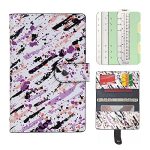 Wonderpool Refillable Spiral Journal 6 Ring Binder Notebook Writing Journal With Inner Pockets-college Lined Paper And Pattern C