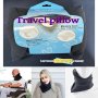 Ultra-soft Travel Pillow For Neck Support - Tsa Approved Vintage Style In Deep Gray/red/black