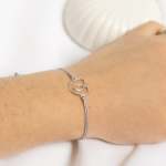 Sterling Silver And Silk Abundant Heart Bracelet