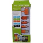 MicroWorld USB Cable 5 In 1 Orange