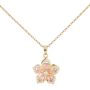Mikovivi Flower Necklaces Delicate Rotatable Crystal Bauhinia Flower Pendant Necklace Adjustable Anxiety Relief Fidget Jewelry For Women Retro Fashio