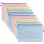 A4 Macaron Color Mesh Files Zip Lock Bag 10 Pieces