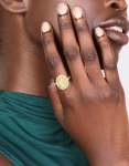 Goldair Gold Plated Textured Cross Ring - M l