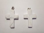 Howlite Large Cross Pendant F41