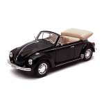 Vw Beetle Convertible Black 1:24 Scale Diecast Car