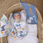 Wrap Set Swaddle Set Dinosaur Dino Boy Set
