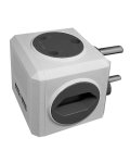 Dual USB Charger With Multi Sockets - Grey