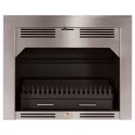 @home Built-in Fireplace 850 New Shape Stainless Steel Trim