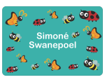 Ice Cream Tub School Label : Happy Bug Green Theme