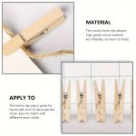 50 100PCS MINI Wooden Pegs Cloth Hanging Photo Clips With Metal Spring Home Decor Diy Party Favors Clothespins Photos