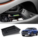 Neepiar Center Console Organizer Compatible With Hyundai Santa Fe 2021 2022 2023 Lower Center Console Storage Box Tray Interior