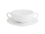 Arctic White Soup Cup And Saucer