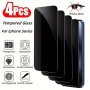 4PCS Full Cover Privacy Protection Screen Protector For Iphone 15 14 13 12 11 Pro Max Privacy Glass For Iphone 14 Pro 15 Pro