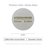 Coffee Accessories Puck Screen Reusable Heat Resistant 51MM 1.0MM