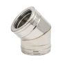 150MM Double Skin Flue Bend 45-DEGREE