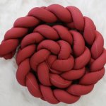 Cot Bumper Braided 3 Strand Red