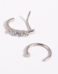Diamante & Plain Nose Ring Pack