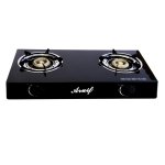Aruif 2 Burner Gas Stove Black Glass RH-2002