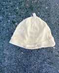 Woolworths White Petit Bebe Beanie 3 6M
