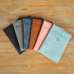 Pu Simple Passport Holder Passport Protection Case Travel Passport Id Credit Card Cover Holder
