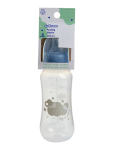 250ML Printed Plastic Feeding Bottle - None Grey