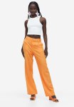 Linen-blend Tailored Trousers - Orange