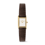 Bound MINI Dark Brown Lizard Gold Watch