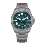 Eco-drive Gents Titanium Green Dial BN0241-59W