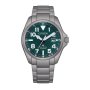 Eco-drive Gents Titanium Green Dial BN0241-59W