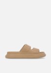 PoP Candy Platform Twin Buckle Slides - Beige