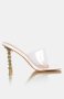 Footwork Ladies Abbi High Heel Mule Sandals - White - White / UK 6