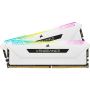 Corsair Vengeance Rgb Pro Sl 16GB 2 X 8GB DDR4 Dram 3200MHZ C16 Memory Kit 18-22-22-42 1.35 White