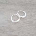 Adara 925 Sterling Silver Cz Hoop Earrings Size: 16MM 4MM Thick