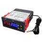 220V Temperature Controller Dual Digital Display Farm Greenhouse Aquarium