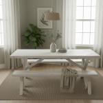 Classic White Rustic 6 Seater Dining Table Set - World Of Rustic Frames