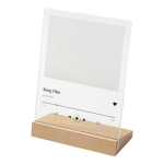 Rectangular Glass Photo Frame With White Patch Music - 15 X 20CM