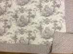 Cream Grey And Beige Toile Quilt