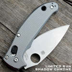 Spyderco Manix 2 Lightweight Lw SCALES Aggressive Agent Series Linerless Shadow Chrome Anodized