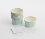 180ML Vintage Baby Blue Tub & Spoon - 10PK