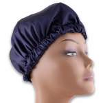 Kids Luxurious Reversible Satin Bonnet - Navy Blue