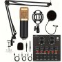 Podcast Equipment Bundle With BM800 Podcast Microphone And V8 Sound Card Voice Changer - Audio Interface -perfect For Recording Singing Streaming And Gaming Eid