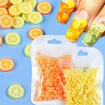 10G Per Bag Orange Yellow Lemon Nail Charms 3D Fruit Spring summer Decoration Polymer Soft Clay Slice Accessories For Nail Suppl
