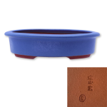 Handmade Tokoname Ceramics - Yozan Kinyou Glazed Oval 180MM L X 155MM D X 45MM H