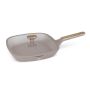 28CM Titan Pro Non-stick Grill Pan With Lid - Taupe Nordic